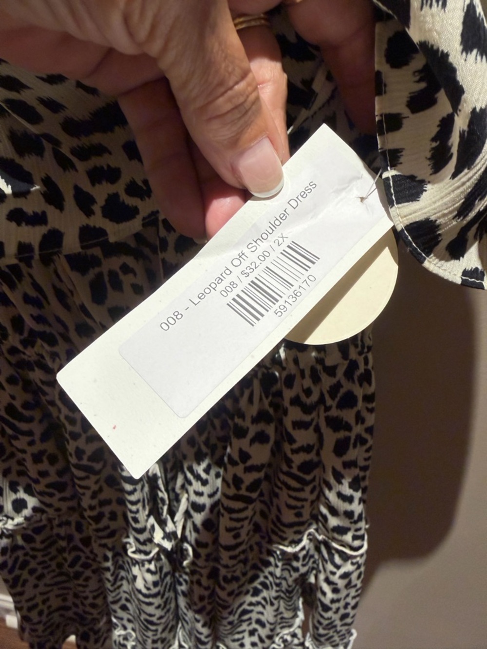ODDY Black & Cream Patterned Dress NWT - Picture 8 of 12